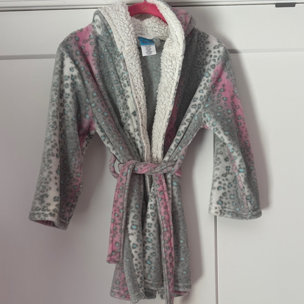 Sleep On It Fuzzy Animal Print Robe